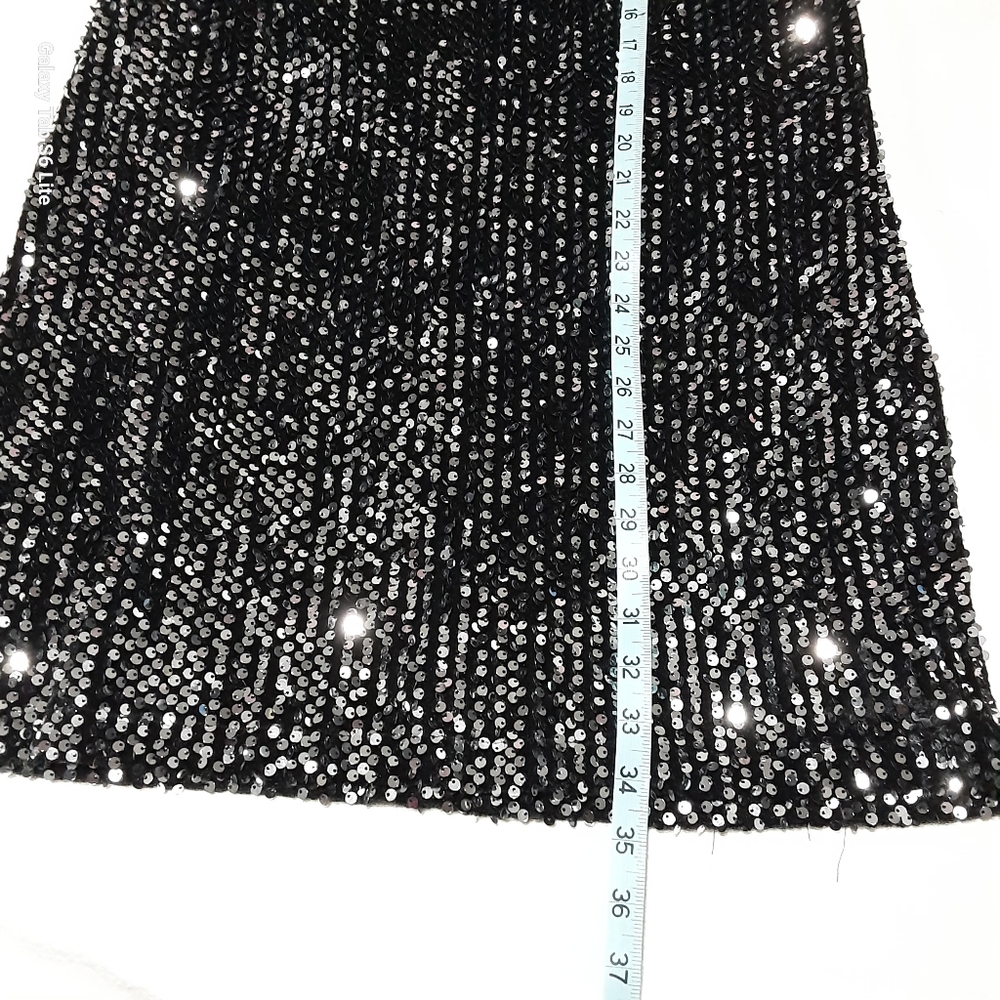 SHOP THE MINT SIZE M.Sequin Black Dress - Picture 9 of 11